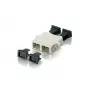 Equip SC optický adaptér/spojka, OM1/OM2, SC, béžová, multimode, 7 g, 12 ks