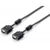 Equip HD15 VGA kábel, 10 m, VGA (D-Sub), VGA (D-Sub), konektor samec, konektor samec, čierna