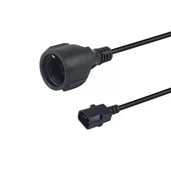 Equip 112106 napájací kábel čierny 0,25 m IEC C14 CEE7/3