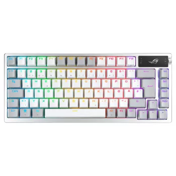 ASUS ROG Azoth biela klávesnica herná USB + RF Wireless + Bluetooth QWERTZ nemecká