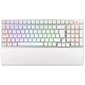ASUS ROG Strix Scope II 96 Wireless klávesnica herná USB + RF Wireless + Bluetooth QWERTZ nemecká biela