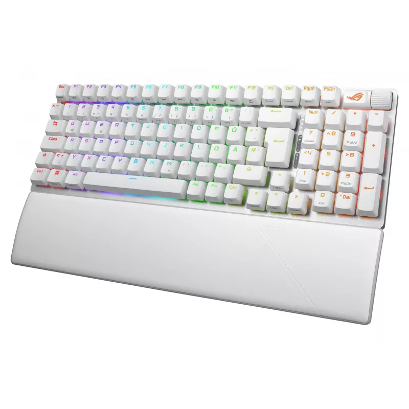 ASUS ROG Strix Scope II 96 Wireless klávesnica herná USB + RF Wireless + Bluetooth QWERTZ nemecká biela