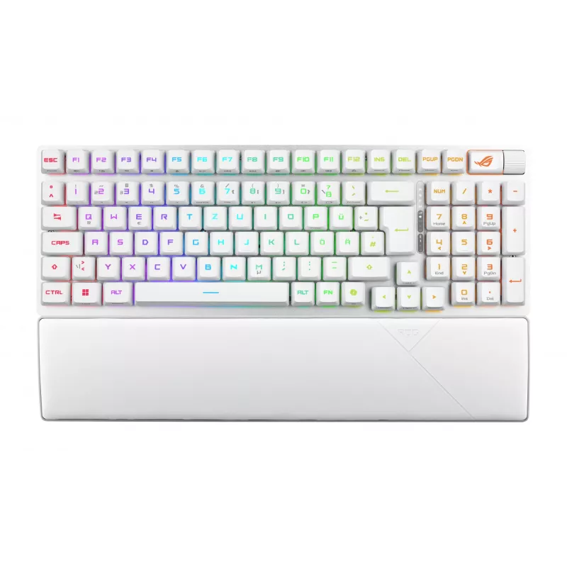 ASUS ROG Strix Scope II 96 RX Wireless klávesnica herná USB + RF Wireless + Bluetooth biela