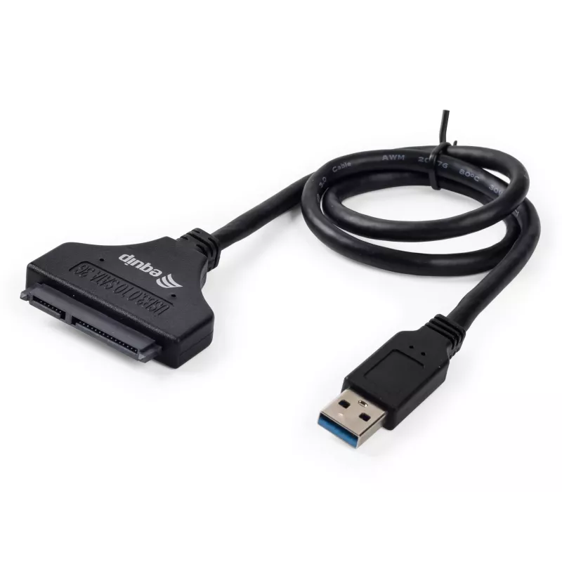 Equip USB 3.0 na SATA adaptér, čierny, 5 Gbit/s, CE, 50 mm, 9,5 mm, 550 mm