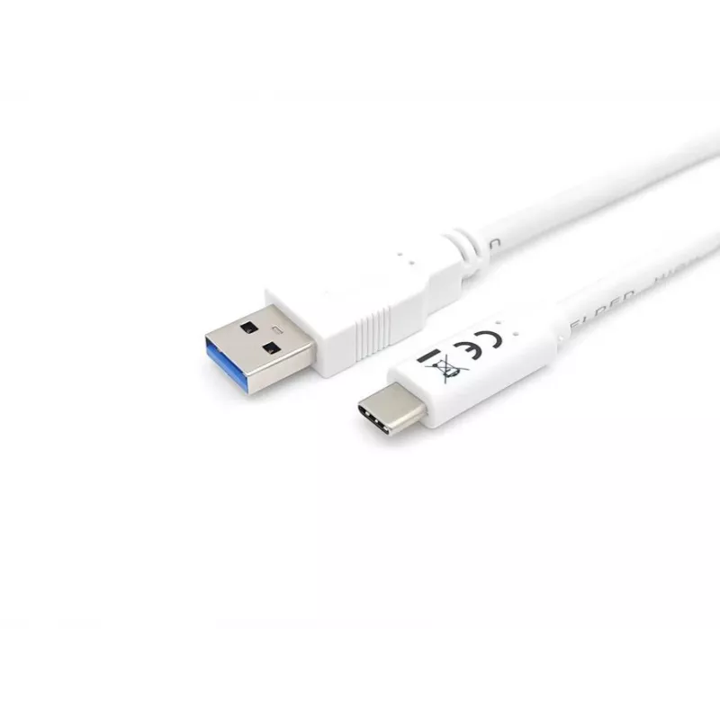 Equip USB 3.2 Gen 1 Type-C na A kábel, M/M, 1 m, 1 m, USB A, USB C, USB 3.2 Gen 1 (3.1 Gen 1), 5 Gbit/s, biela