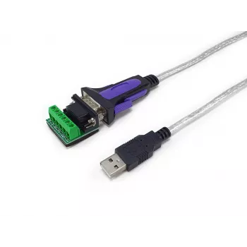 Equip USB-A na sériový RS-422/485 DB9 adaptérový kábel, sivý, 1,5 m, USB Type-A, DB-9, konektor samec, konektor samec