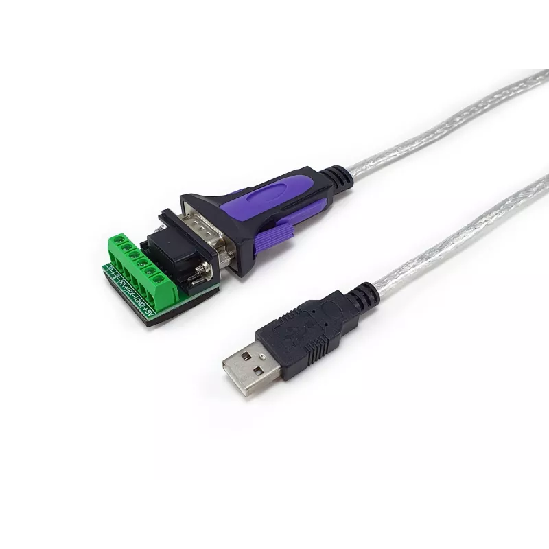 Equip USB-A na sériový RS-422/485 DB9 adaptérový kábel, sivý, 1,5 m, USB Type-A, DB-9, konektor samec, konektor samec