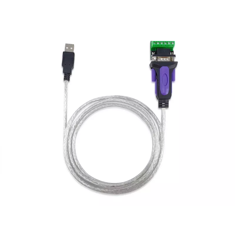 Equip USB-A na sériový RS-422/485 DB9 adaptérový kábel, sivý, 1,5 m, USB Type-A, DB-9, konektor samec, konektor samec