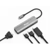 Equip USB-C na HDMI/DisplayPort/VGA/USB adaptér, USB Type-C, HDMI výstup, DisplayPort výstup, VGA (D-Sub) výstup, 3840 x 2160 pixelov