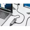 Equip USB-C na HDMI/DisplayPort/VGA/USB adaptér, USB Type-C, HDMI výstup, DisplayPort výstup, VGA (D-Sub) výstup, 3840 x 2160 pixelov