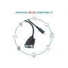 Equip USB-C na sériový DB9 kábel M/M 1,5 m čierny