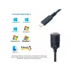 Equip USB-C na sériový DB9 kábel M/M 1,5 m čierny