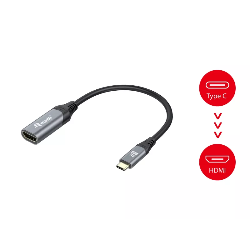 Equip USB-C to HDMI 2.1 adaptér 8K 30Hz 0.15m