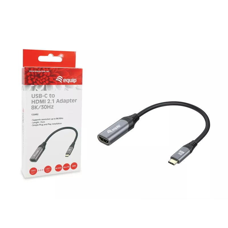 Equip USB-C to HDMI 2.1 adaptér 8K 30Hz 0.15m