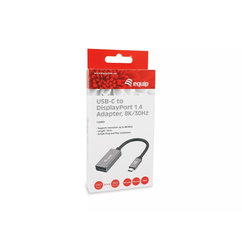 Equip USB-C na DisplayPort 1.4 adaptér 8K 30Hz 0.15m