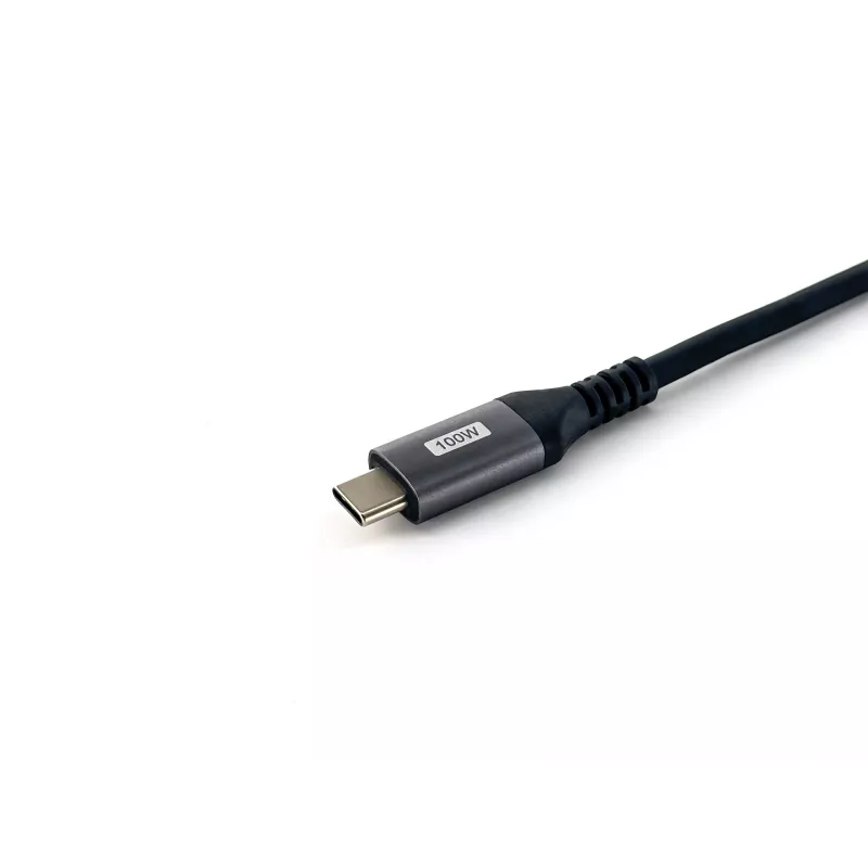 Equip USB 2.0 C na C 90° zahnutý kábel, M/M, 1,0 m, 100 W s Emark čipsetom