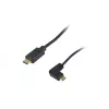 Equip USB 2.0 C na C 90° zahnutý špirálový kábel M/M 1 m čierny