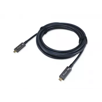 Equip USB-C na C aktívny optický kábel, 10m, 4K/60Hz, video+dáta+PD