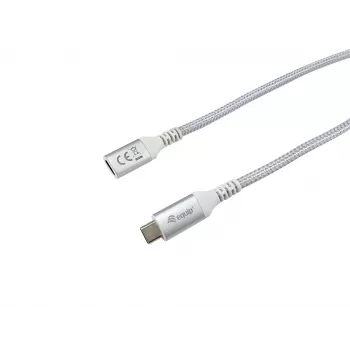Equip USB 3.2 Gen 2 C na C predlžovací kábel, 0,5 m, M/F, 4K/60Hz, 10 Gbit/s, biela