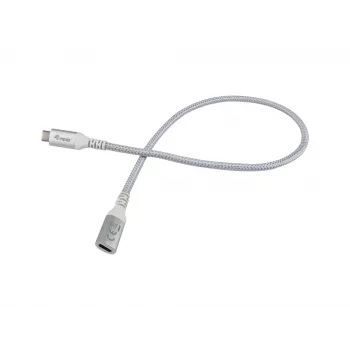 Equip USB 3.2 Gen 2 C na C predlžovací kábel, 1,0m, M/F, 4K/60Hz, 10Gbps, biela