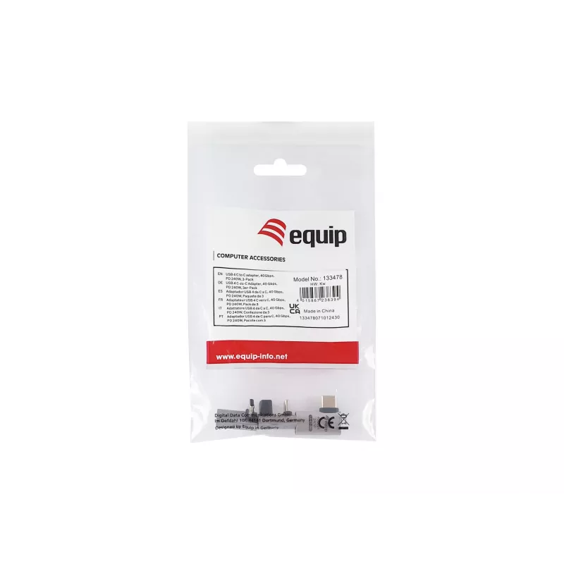 Equip USB 4 C na C adaptér, 40 Gbit/s, PD 240 W, balenie 3 ks