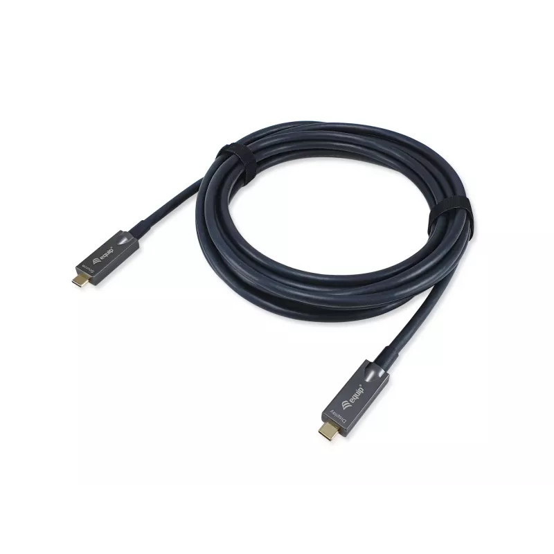 Equip USB-C na C aktívny optický kábel, M/M, 15 m, PD 60 W, 4K/60 Hz, 10 Gbit/s, video+dáta+PD