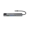 Equip USB-C 8-in-1 multifunkčný adaptér, káblový, USB Type-C, 100 W, 1000 Mbit/s, 1000BASE-T, IEEE 802.3ab
