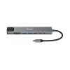 Equip USB-C 8-in-1 multifunkčný adaptér, káblový, USB Type-C, 100 W, 1000 Mbit/s, 1000BASE-T, IEEE 802.3ab