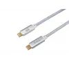 USB-C na USB-C kábel EQUIP 3,0 m — USB 3.2 Gen 2, 10 Gbps, PD 100 W, 4K/60 Hz, biely