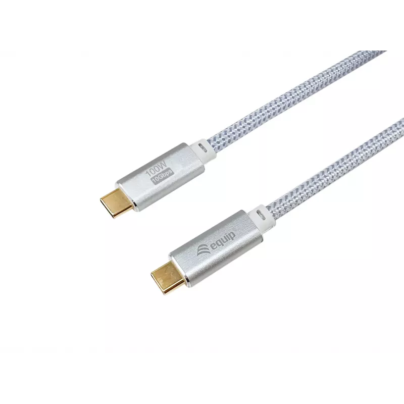 USB-C na USB-C kábel EQUIP 3,0 m — USB 3.2 Gen 2, 10 Gbps, PD 100 W, 4K/60 Hz, biely