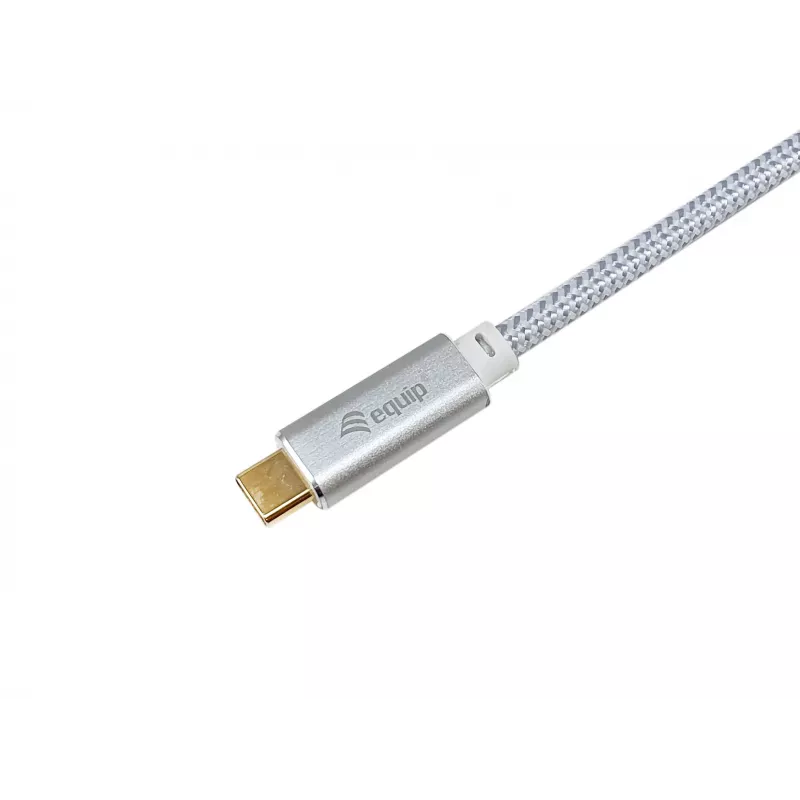 USB-C na USB-C kábel EQUIP 3,0 m — USB 3.2 Gen 2, 10 Gbps, PD 100 W, 4K/60 Hz, biely