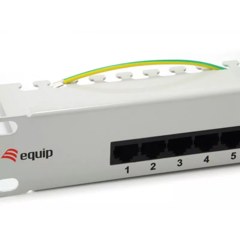 Equip 25-portový Cat.3 RJ45 ISDN patch panel, svetlosivý