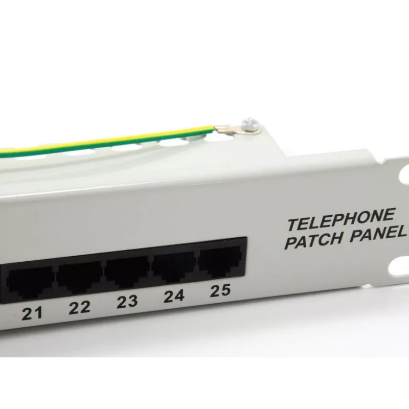 Equip 25-portový Cat.3 RJ45 ISDN patch panel, svetlosivý