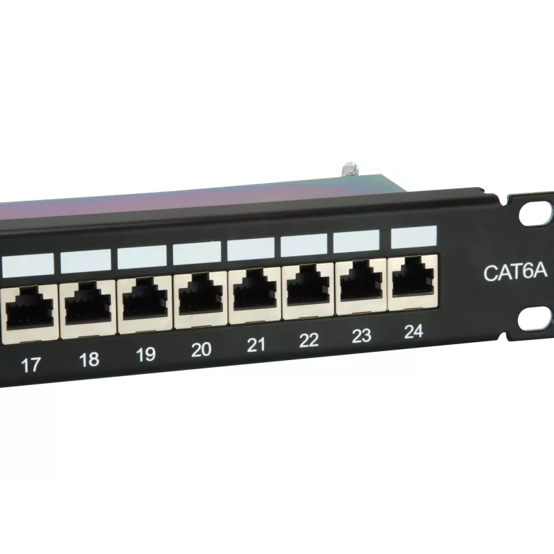 Equip 24-portový Cat.6A chránený patch panel