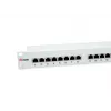 Equip 24-portový tienený patch panel Cat.6, svetlosivý
