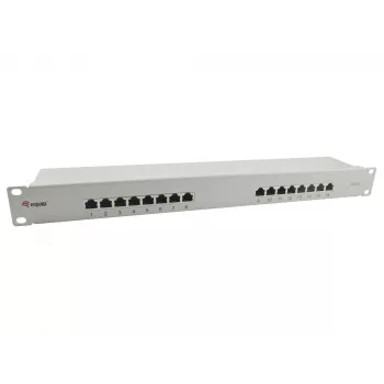 Equip 16-portový tienený patch panel Cat.6, svetlosivý