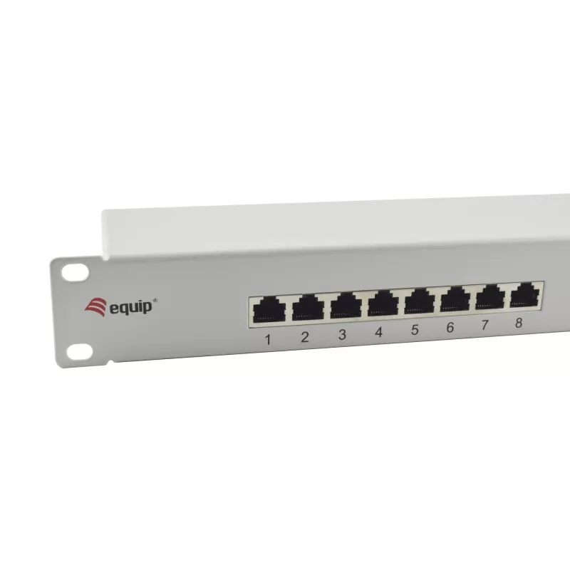 Equip 16-portový tienený patch panel Cat.6, svetlosivý