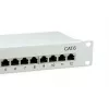 Equip 12-portový tienený patch panel Cat.6, svetlosivý, Gigabit Ethernet, 1000 Mbit/s, RJ-45, Cat6, Cat6e, 1U, sivý