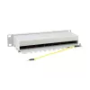 Equip 12-portový tienený patch panel Cat.6, svetlosivý, Gigabit Ethernet, 1000 Mbit/s, RJ-45, Cat6, Cat6e, 1U, sivý