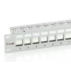Equip 24-portový keystone tienený patch panel Cat.6, svetlosivý