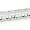 Equip 24-portový keystone tienený patch panel Cat.6, svetlosivý