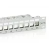 Equip 24-portový keystone tienený patch panel Cat.6, svetlosivý