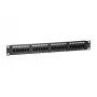 Equip 24-portový netienený patch panel Cat.5e, čierny, Cat5e, racková montáž, 1U, čierny, RoHS, CE