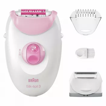 Epilátor Braun Silk-épil 3 3-031 20 pinzet ružová biela