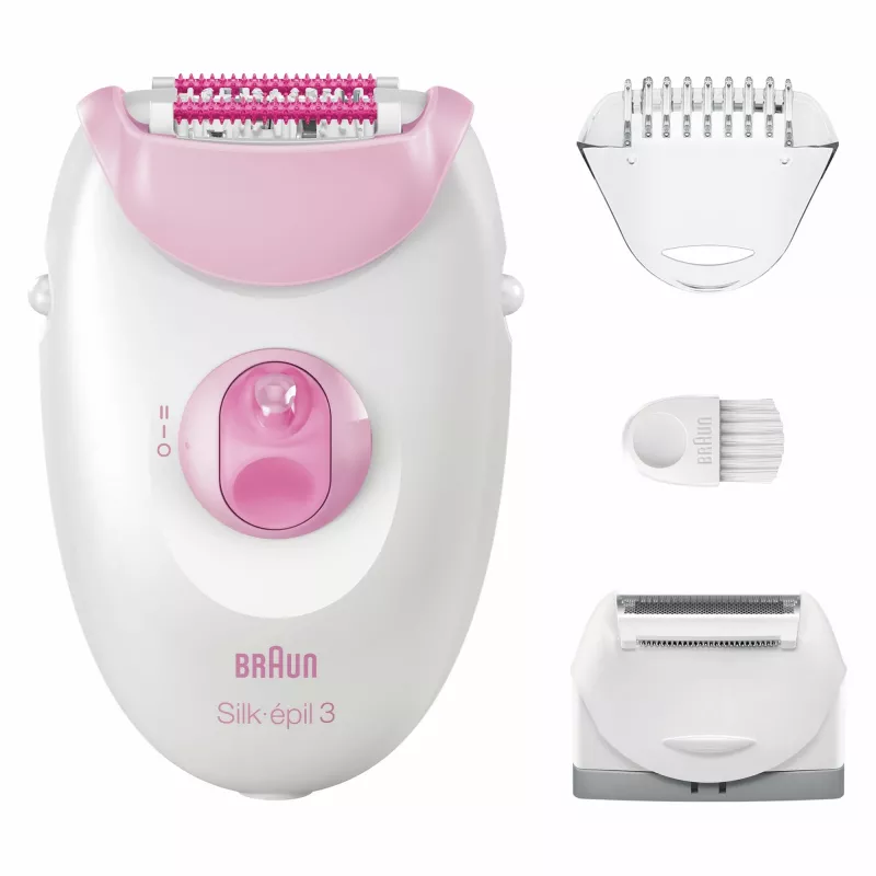 Epilátor Braun Silk-épil 3 3-031 20 pinzet ružová biela