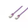 Equip Cat.6A Platinum S/FTP patch kábel, 1,0 m, fialový