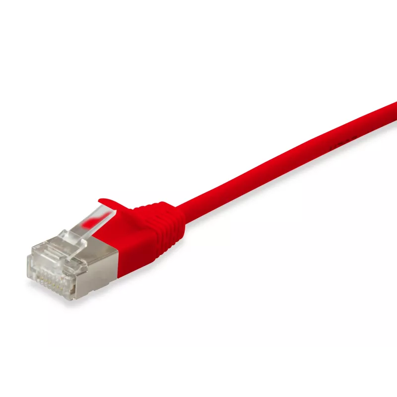 Equip Cat.6A F/FTP tenký patch kábel RJ-45 2 m červený