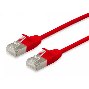 Sieťový kábel Equip Cat.6A F/FTP tenký patch kábel RJ-45 20 m červený