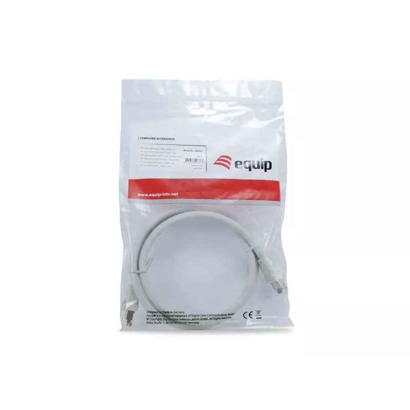 Equip Cat 8.1 S/FTP (PIMF) patch kábel, LSOH, 0,5 m, sivá