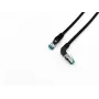 Equip Cat.6A S/FTP patch kábel, zahnutý na rovný konektor, 2,0 m, čierny